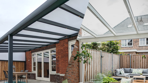 Kies je voor glas of polycarbonaat op het dak van jouw veranda?